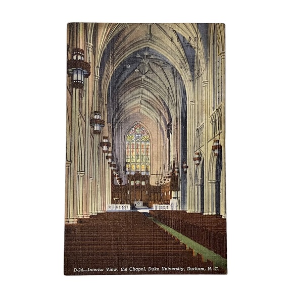 Duke University Durham North Carolina Vintage 1950s Linen Postcards Lot of 4 - Picture 2 of 6